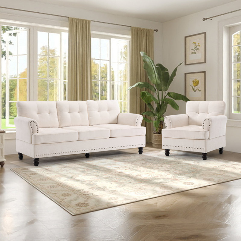 Cream living room set online